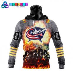 NHL Columbus Blue Jackets Special Mix KISS Band Design Hoodie