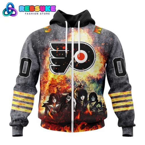 NHL Philadelphia Flyers Special Mix KISS Band Design Hoodie