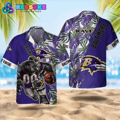 Baltimore Ravens NFL Floral Summer Hawaiian Shirt