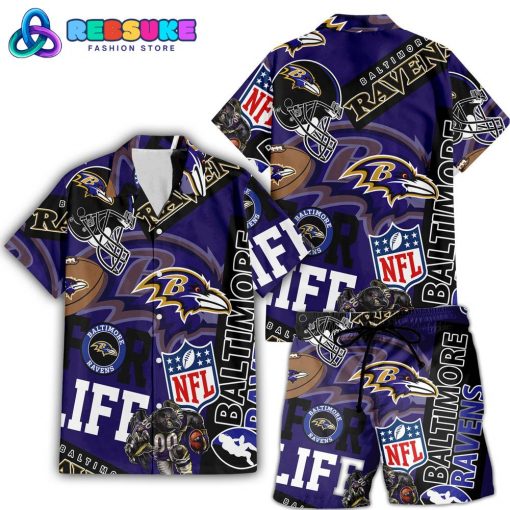 Baltimore Ravens NFL Summer Hawaiian Shirt And Short