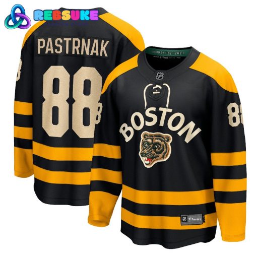 Boston Bruins David Pastrnak Fanatics Branded Black Winter Hockey Jersey