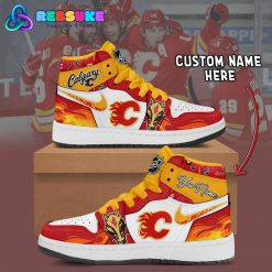Calgary Flames NHL Customized Air Jordan 1