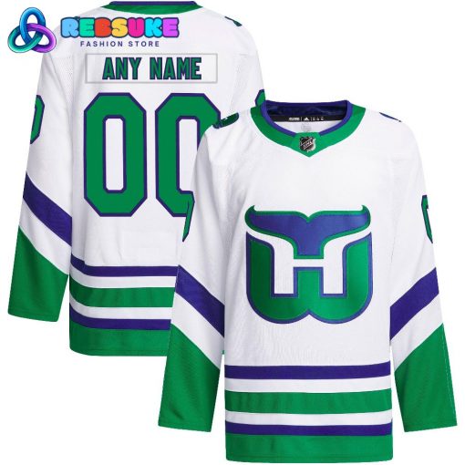 Carolina Hurricanes Adidas White Whalers Primegreen Hockey Jersey