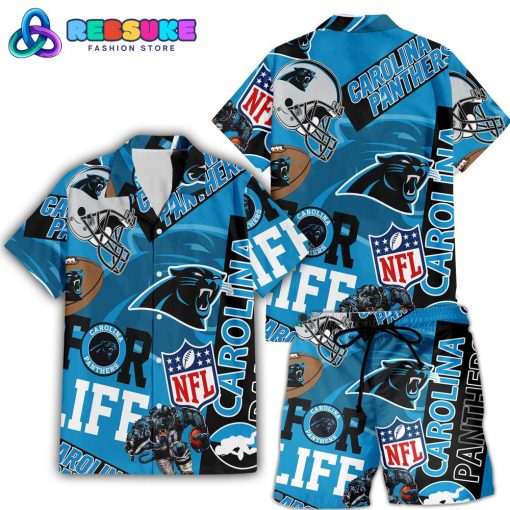 Carolina Panthers NFL Summer Hawaiian Shirt And Short