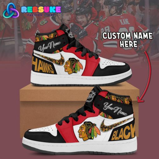 Chicago Blackhawks NHL Customized Air Jordan 1