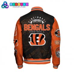 Cincinnati Bengals 2024 NFL Pattern Baseball Jacket