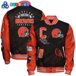 Cleveland Browns 2024 NFL Pattern Baseball Jacket