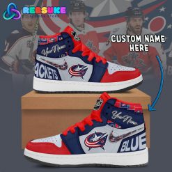 Columbus Blue Jackets NHL Customized Air Jordan 1