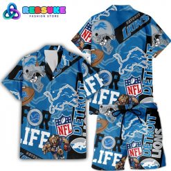 Detroit Lions NFL Summer Hawaiian Shirt And Short