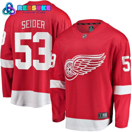 Detroit Red Wings Moritz Seider Fanatics Branded Red Home Hockey Jersey