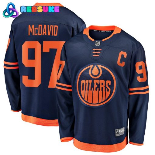 Edmonton Oilers Connor Mcdavid Fanatics Branded Navy Alternate Hockey Jersey