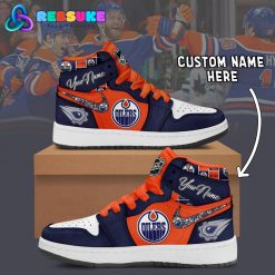 Edmonton Oilers NHL Customized Air Jordan 1