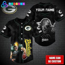 Green Bay Packers NFL Custom Name Baseball Jersey