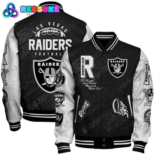 Las Vegas Raiders 2024 NFL Pattern Varsity Jacket