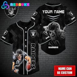 Las Vegas Raiders NFL Custom Name Baseball Jersey