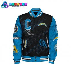Los Angeles Chargers 2024 NFL Pattern Baseball Jacket