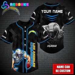 Los Angeles Chargers NFL Custom Name Baseball Jersey