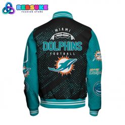 Miami Dolphins 2024 NFL Pattern Baseball Jacket