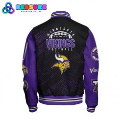 Minnesota Vikings 2024 NFL Pattern Baseball Jacket