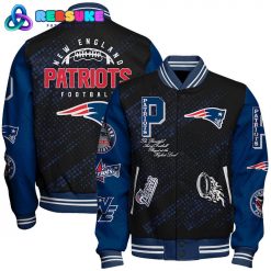 New England Patriots 2024 NFL Pattern Baseball Jacket