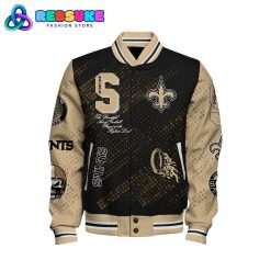 New Orleans Saints 2024 NFL Pattern Varsity Jacket