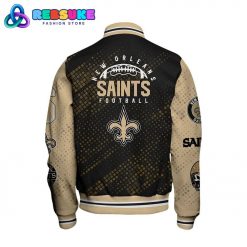 New Orleans Saints 2024 NFL Pattern Baseball Jacket