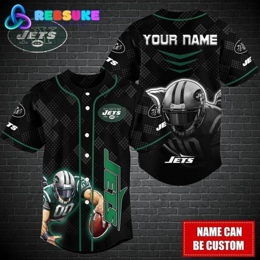 New York Jets NFL Custom Name Baseball Jersey