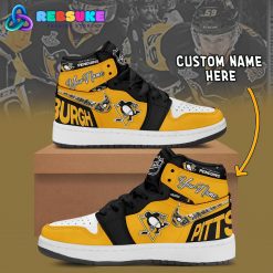 Pittsburgh Penguins NHL Customized Air Jordan 1