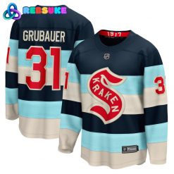 Seattle Kraken Philipp Grubauer Fanatics Branded Deep Sea Blue 2024 NHL Winter Hockey Jersey