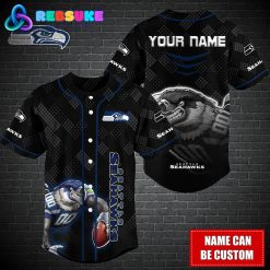 Seattle Seahawks NFL Custom Name Baseball Jersey