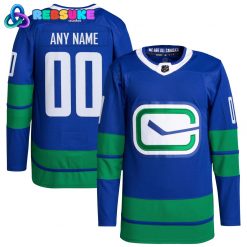 Vancouver Canucks Adidas Royal Primegreen Authentic Pro Custom Hockey Jersey