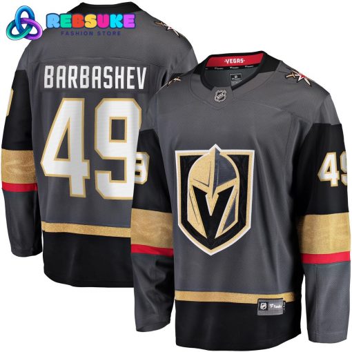 Vegas Golden Knights Ivan Barbashev Fanatics Branded Gray Home Hockey Jersey