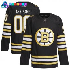 Boston Bruins Adidas Black 100th Anniversary Hockey Jersey