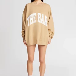 The Bar Varsity Sweatshirt Beige