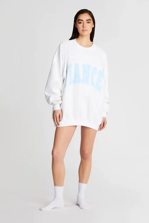 The Bar Fiance Sweatshirt White Baby Blue