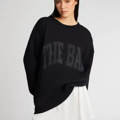 The Bar Varsity Sweatshirt Black