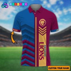 AFL Brisbane Lions Custom Name Polo Shirt