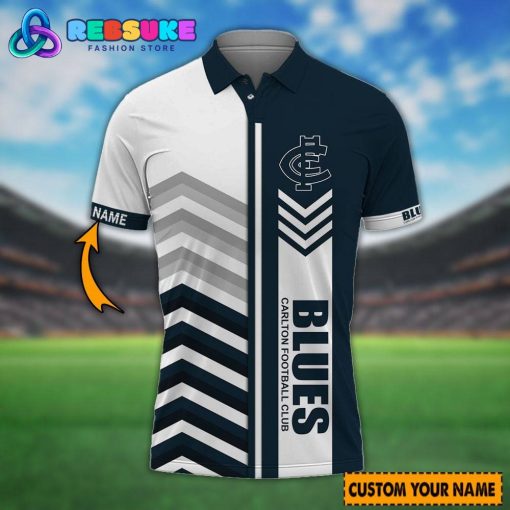 AFL Carlton FC Custom Name Polo Shirt
