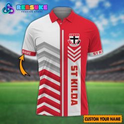 AFL St Kilda FC Custom Name Polo Shirt