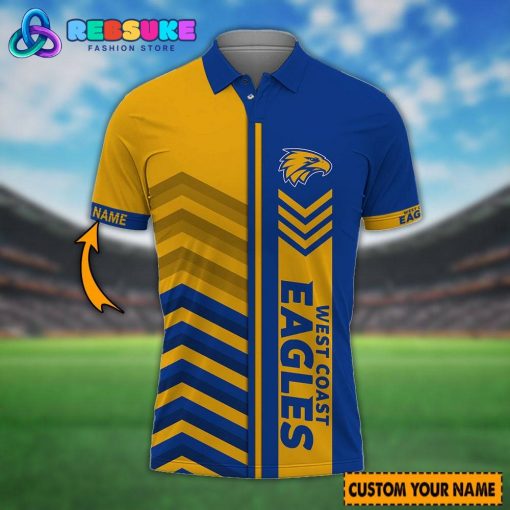 AFL West Coast Eagles Custom Name Polo Shirt