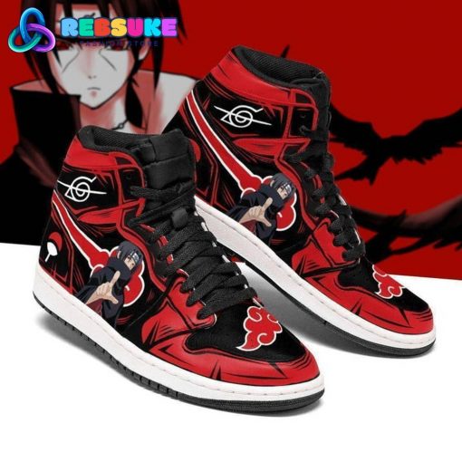 Akatsuki Itachi Sneakers Anime Jordan 1 For Fans
