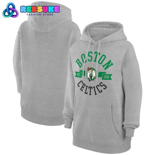 Boston Celtics Basketball Team Gray Hoodie