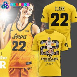 Caitlin Clark No 22 Iowa Hawkeyes Yellow Shirt