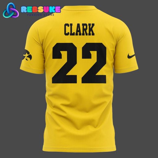 Caitlin Clark No 22 Iowa Hawkeyes Yellow Shirt