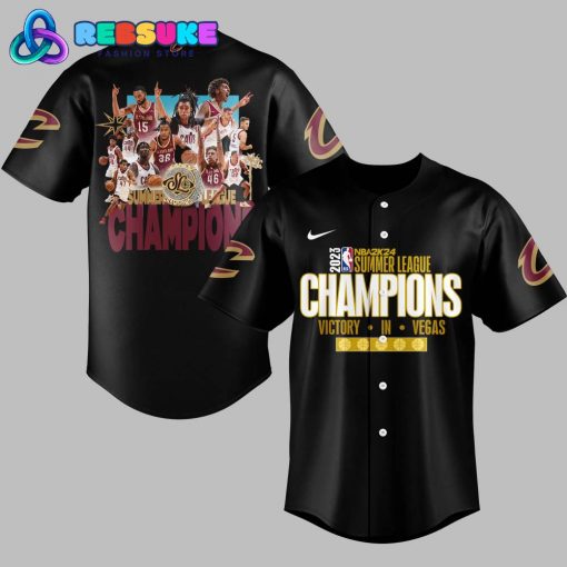 Cleveland Cavaliers Champions Summer League Black Baseball Jersey