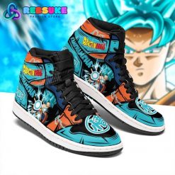 Goku Blue Jordan 1 Sneakers Anime Kamehameha