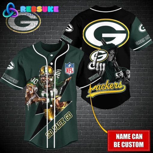 Green Bay Packers NFL Customized Baseball Jersey