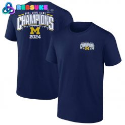 Michigan Wolverines 2024 Rose Bowl Game Champions Blue Shirt