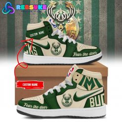 Milwaukee Bucks Fear The Deer Customized Air Jordan 1