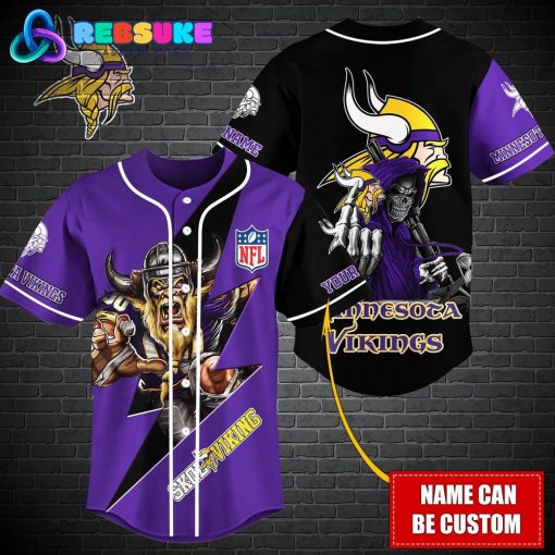 Minnesota Vikings NFL Customized Baseball Jersey